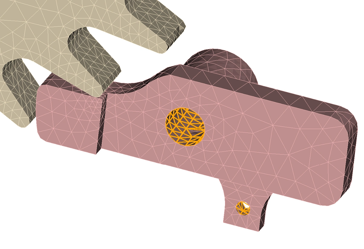 Detail of the contact between the hold pawl and ratchet teeth